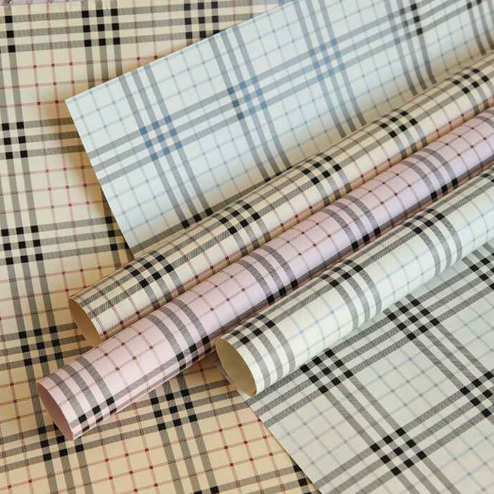 p-bglz-plaid-print-flower-wrapping-paper-korean-flower-wrap-cajas-florales-roses-plastic-waterproof-burberry-fashion-designer