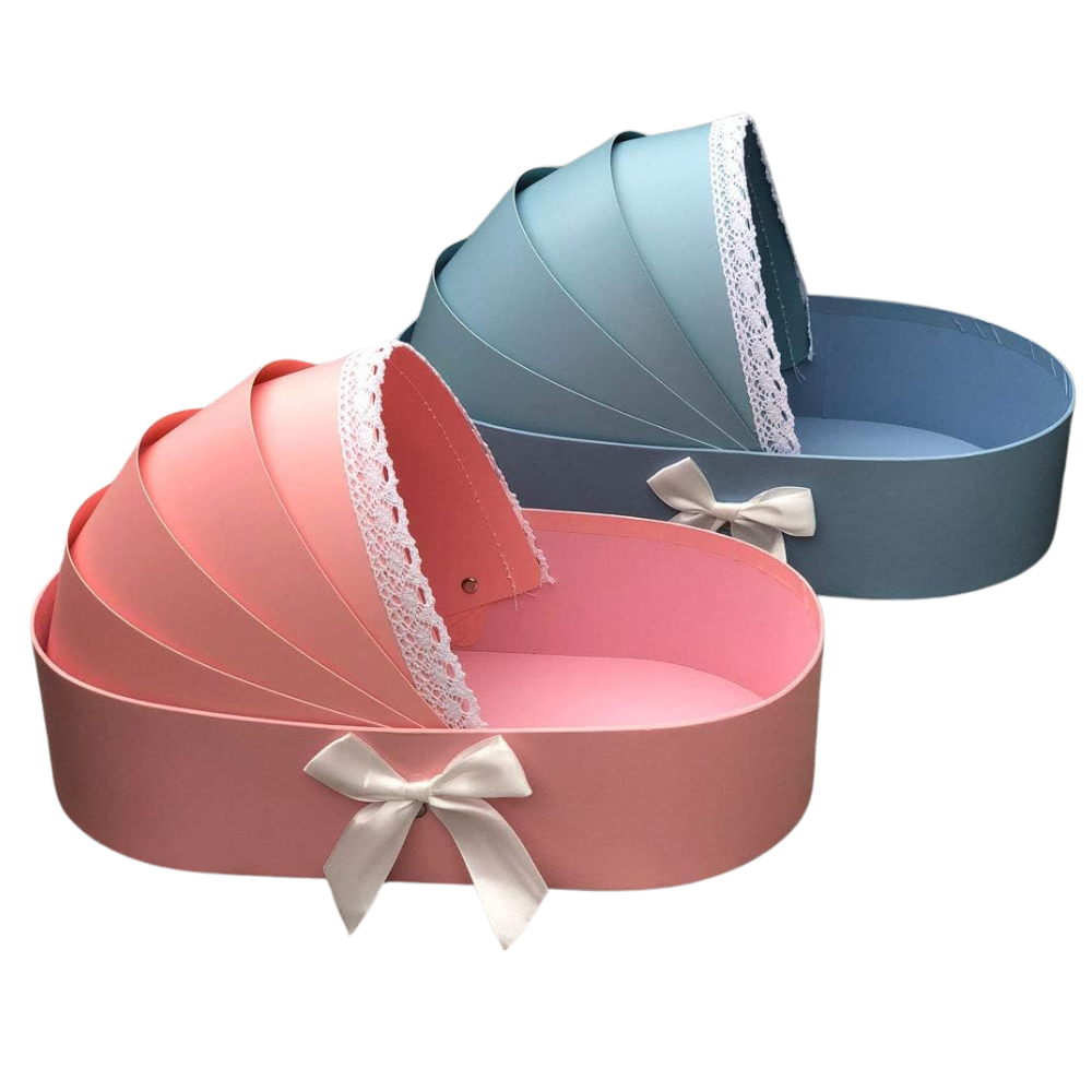 Baby Cradle Box for Flower/Gift Arrangements, Various Colors | W929