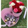 Double Layered Heart Shaped Flower/Gift Boxes with Plastic Liner - Size 9"x 8"x 6.5", Various Colors