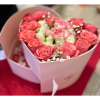 Double Layered Heart Shaped Flower/Gift Boxes with Plastic Liner - Size 9"x 8"x 6.5", Various Colors