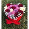 Double Layered Heart Shaped Flower/Gift Boxes with Plastic Liner - Size 9"x 8"x 6.5", Various Colors