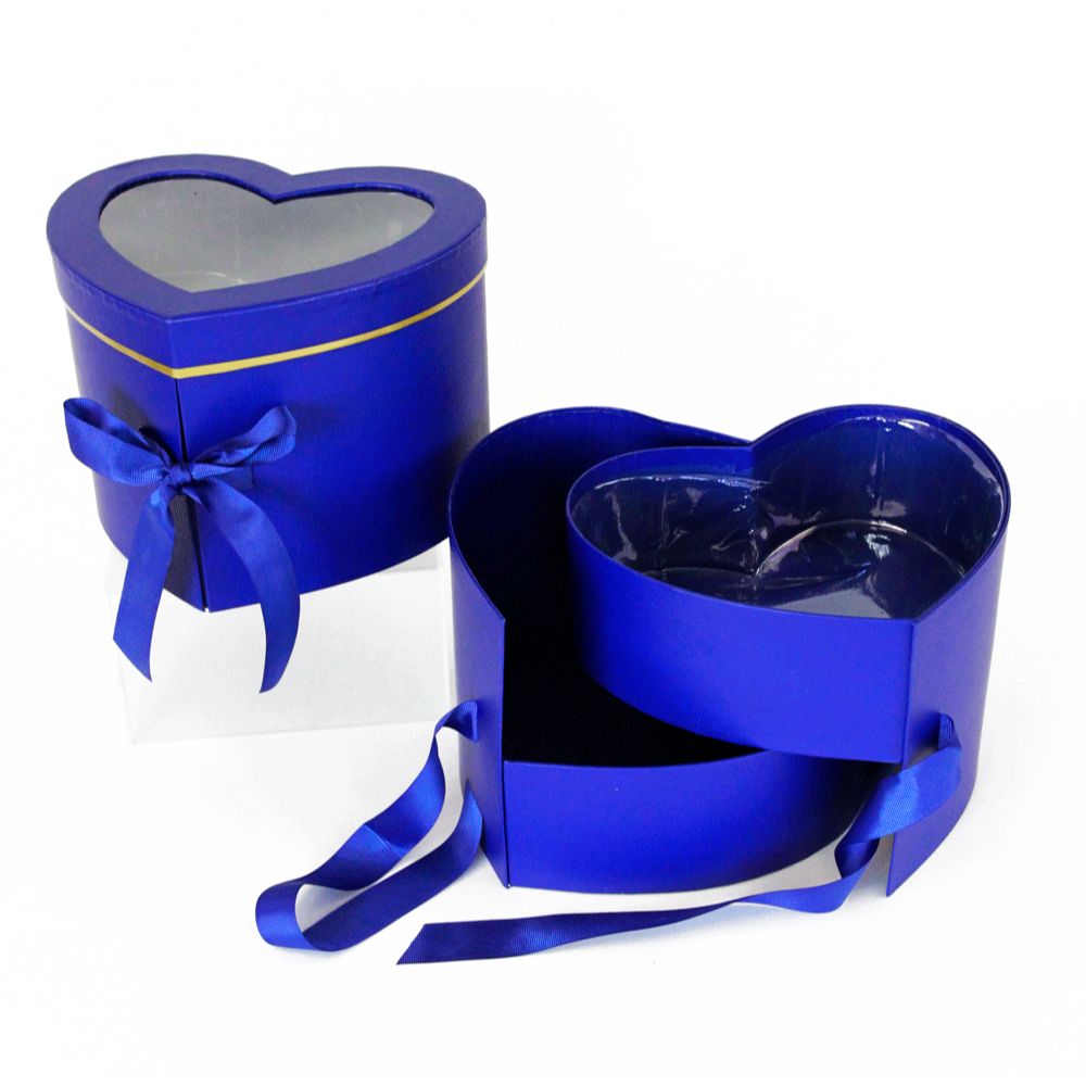 Two-Tier Heart Shaped Flower Boxes with Lids, Lot of 18 Boxes (9.1″ × 7.9″ × 6.5″ H), Two-Tier Collection, W984 - Image 8