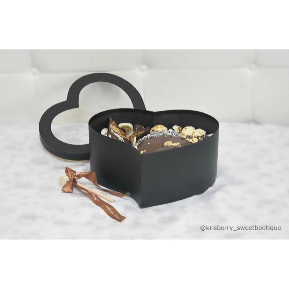 Set of 3 Heart Shaped Flower Box, Gift Floral Box, Various Colors | W972
