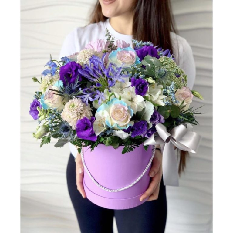 Set of 3, Round Flower Boxes with Lids, Solid Various Colors Unikpackaging