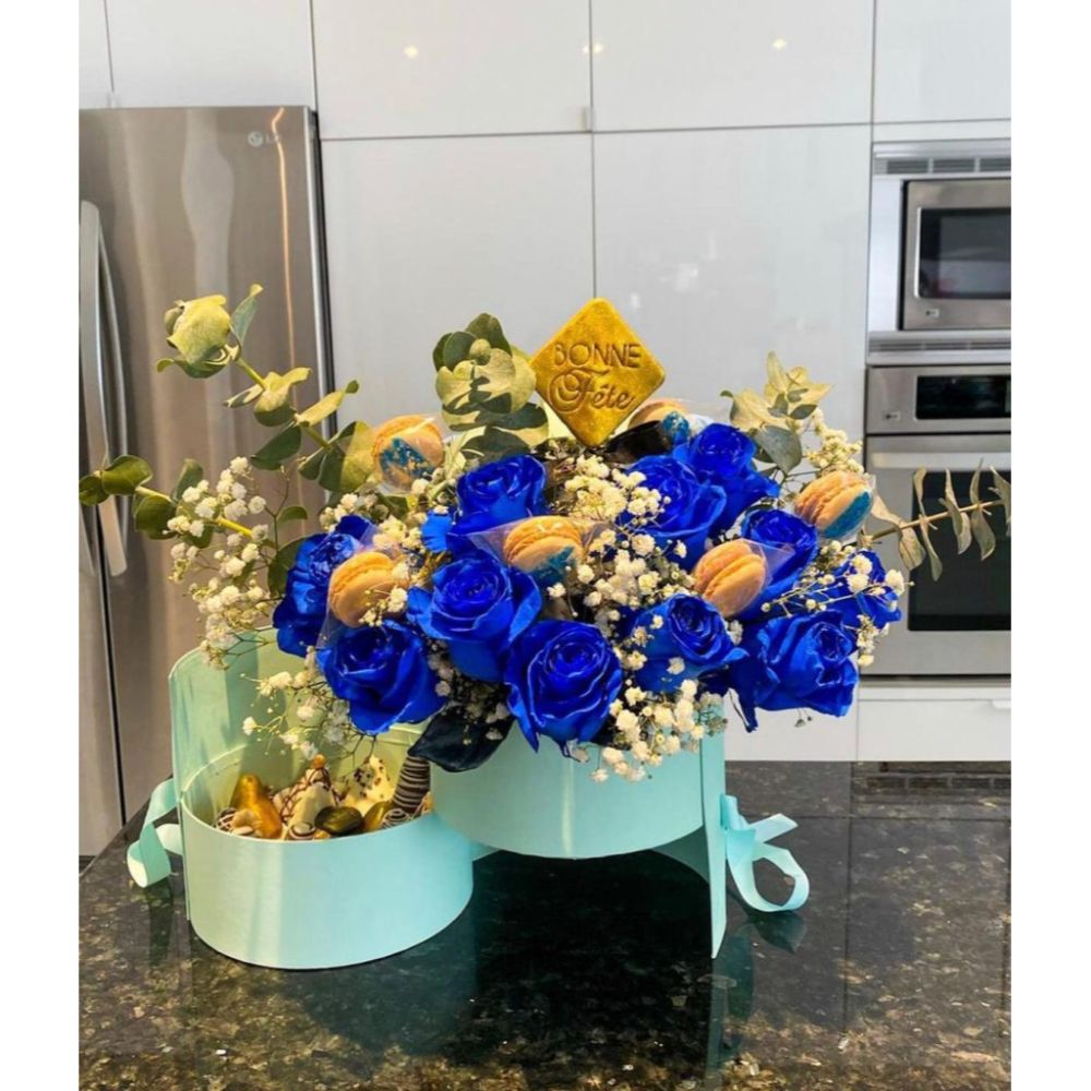 premium-quality-european-style-round-shape-flower-gift-box-teal-w9590TEAL-2-875x1024 2-tiered Round Shaped Flower/Gift Box, Size 7.8" dia x 6.7", Plastic Liner, Various Colors | W959