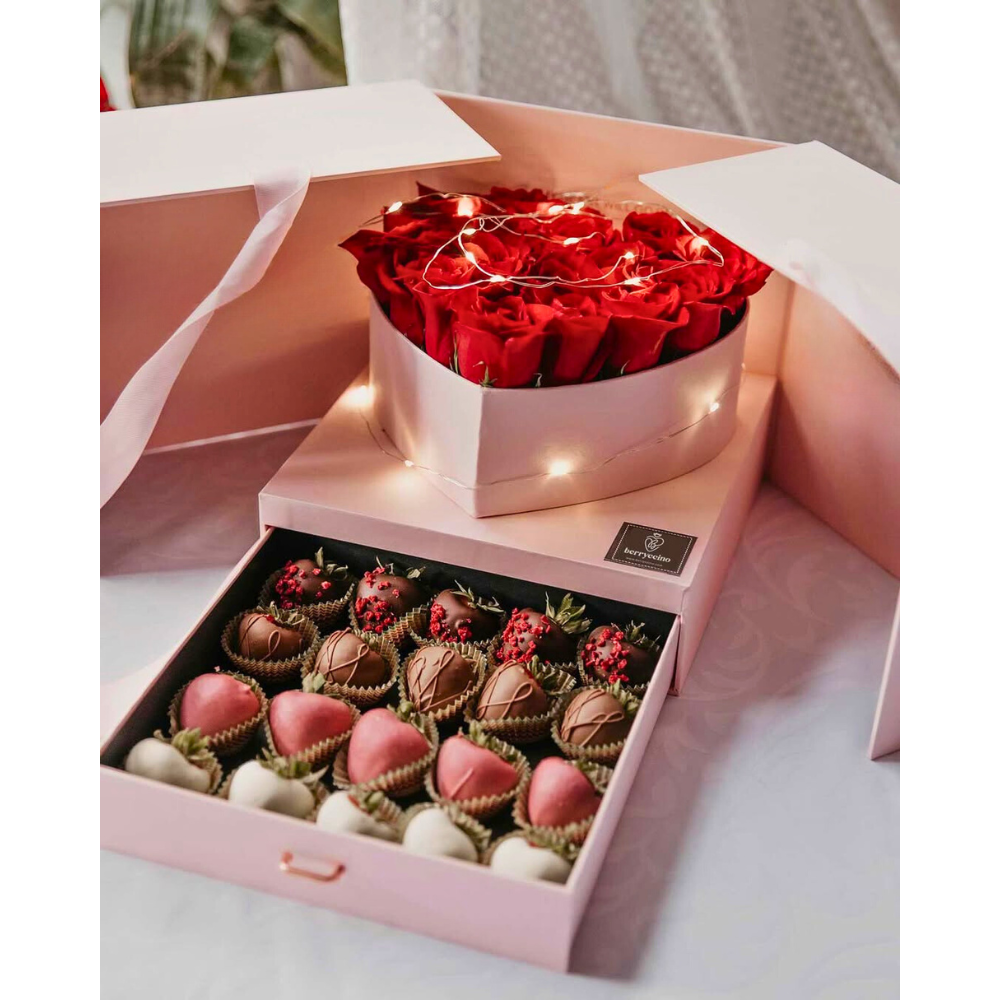 Large Square Surprise Flower Box - Various Colors | W7777