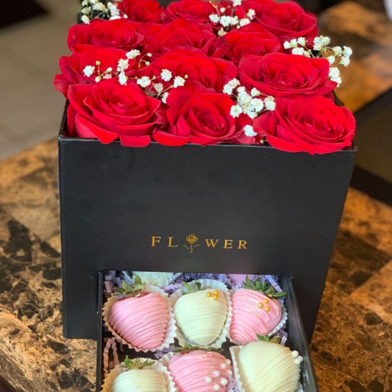 Square Surprise Flower/Gift Box , 8″x 8″x 7.5″, Various Colors