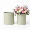 round-flower-box-heart-white-navy-blue-pink-dusty-rose-upscale-party-favor-red-fancy-gift-boxes-birthday-modern-design-flowers-florist-supplies-roses-bouquet-wrap-for-arrangements-W288 Set of 2, Round Flower/Gift Boxes with Lids, Pastel Collection | W288