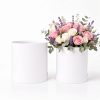 round-flower-box-heart-white-navy-blue-pink-dusty-rose-upscale-party-favor-red-fancy-gift-boxes-birthday-modern-design-flowers-florist-supplies-roses-bouquet-wrap-for-arrangements-W288-2 Set of 2, Round Flower/Gift Boxes with Lids, Pastel Collection | W288