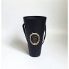 Round flower cone with ribbon handle, W920 - Black, view 2