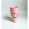 Round flower cone with ribbon handle, W920 - Pink, view 2