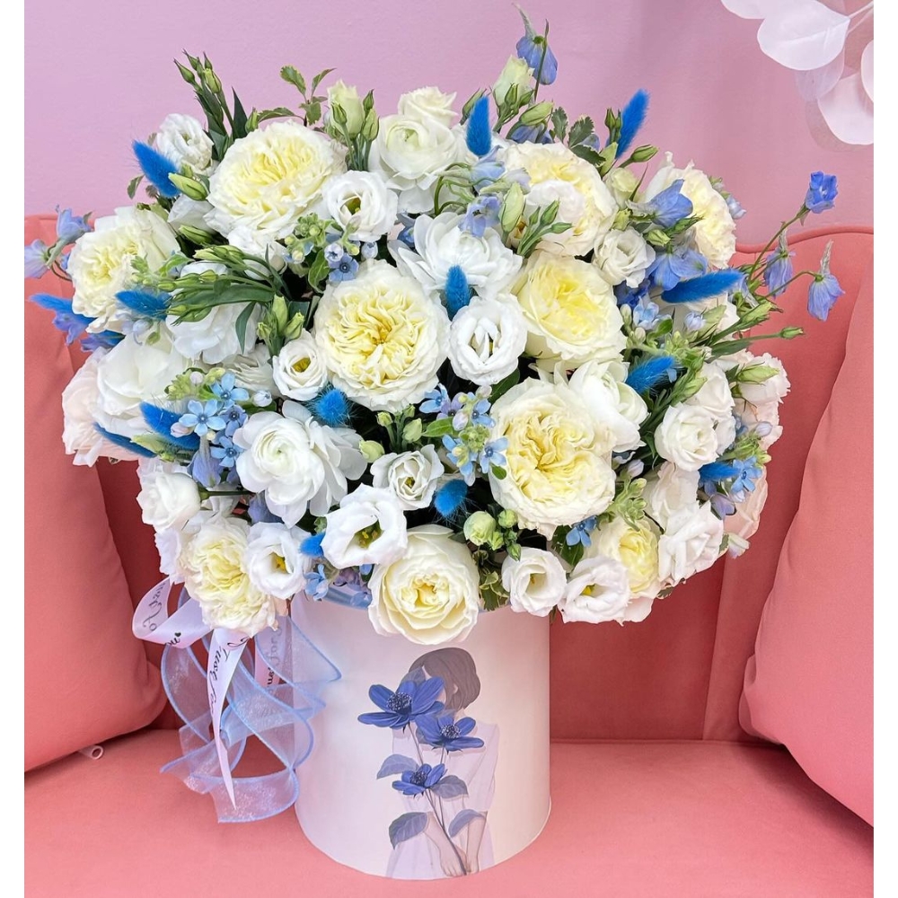 Set of 3, Round Boxes for Unique Flower/Gift Arrangements, Lolita Collection, Various Designs | W303