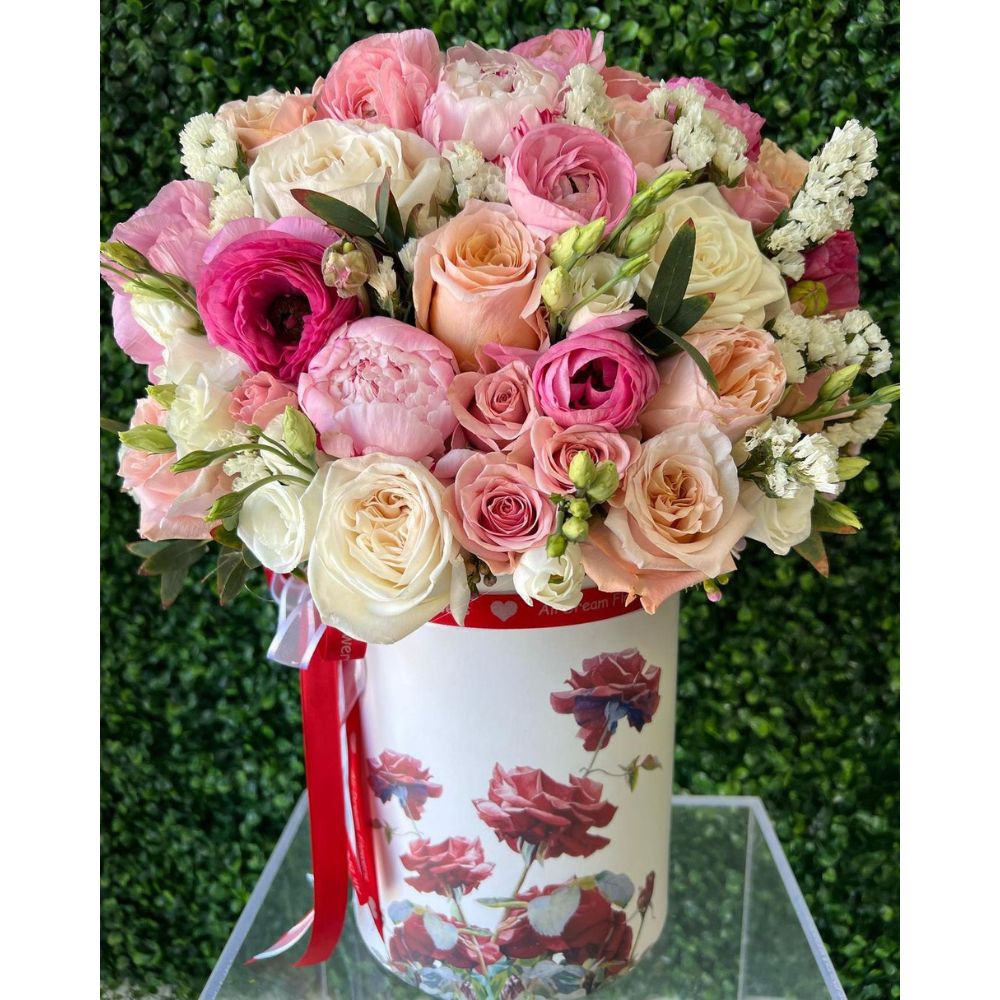 Set of 3, Round Boxes for Unique Flower/Gift Arrangements, Lolita Collection, Various Designs | W303