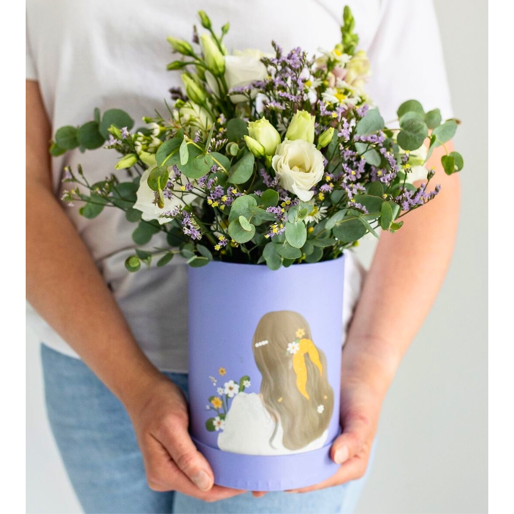 Set of 3, Round Boxes for Unique Flower/Gift Arrangements, Lolita Collection, Various Designs | W303