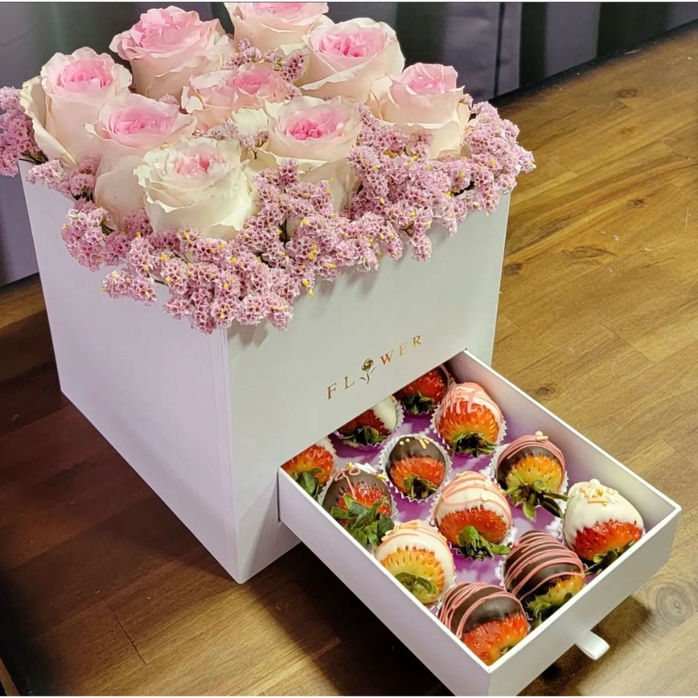 Square Surprise Flower/Gift Box , 8"x 8"x 7.5", Various Colors