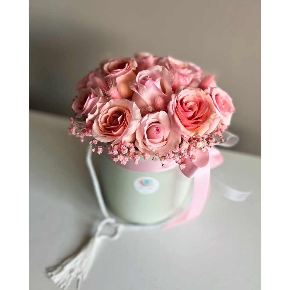 Set of 3, Round Flower/Gift Boxes with Lids, with Tassel Detail, Plastic Liner | W680