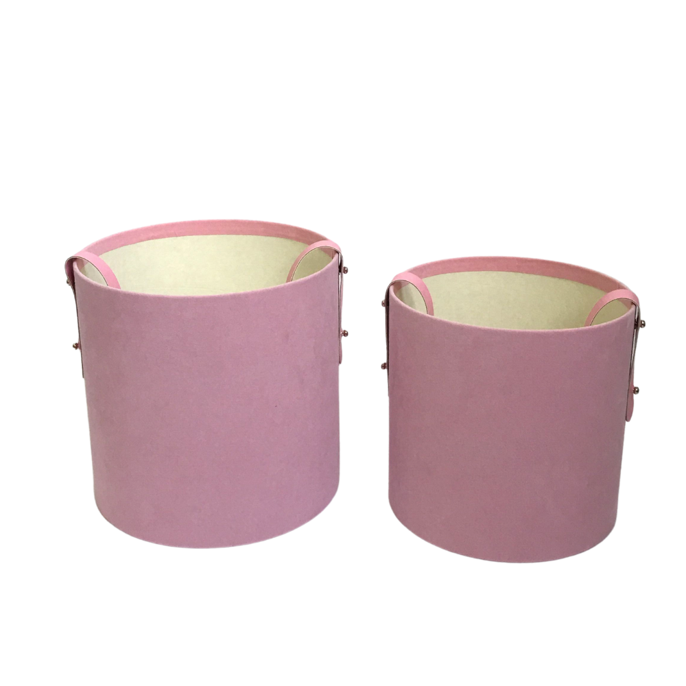 round-shaped-flower-velvet-velour-hat-box-white-pink-valentines-gift-heart-cylinder-flower-florist-supplies-floral-packaging-for-arrangement-party-favor-boxes-w5883