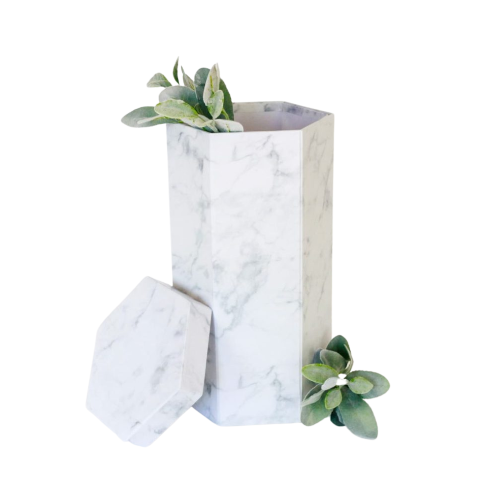 Hexagon Shape Surprise Flower Gift Box, 3 Tier, 8.5"x 7.4"x 15", Various Colors | W73