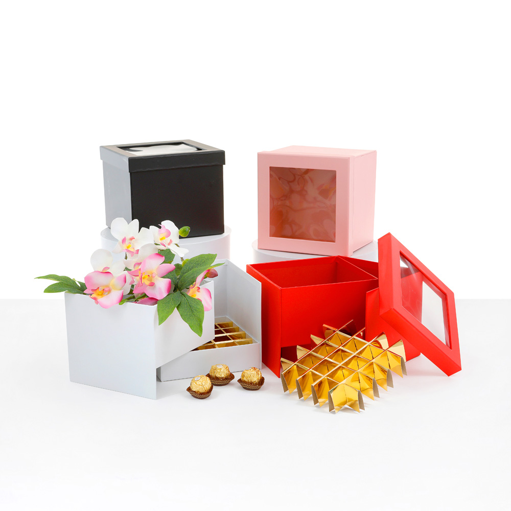 square-heart-shaped-flower-surprise-double-layer-box-pink-black-red-gift-flowers-florist-supplies-floral-bouquet-roses-for-arrangements-party-favor-boxes-W976