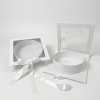 Square Box with Clear Window and Round Insert, Various Colors | W183