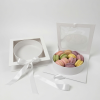 Square Box with Clear Window and Round Insert, Various Colors | W183