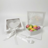 unikpackaging-W1836-white-box-with clear-lid-for chocolates-strawberry-chocolate-covered-zephyr-marshmallow-cajas-supplies-for bakers-1 Square Box with Clear Window and Heart Insert, Various Colors | W183