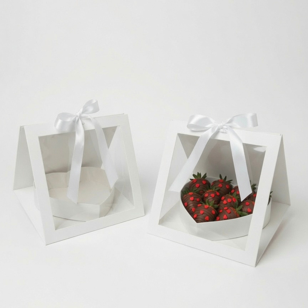 Square Box with Heart Insert, Various Colors, W181