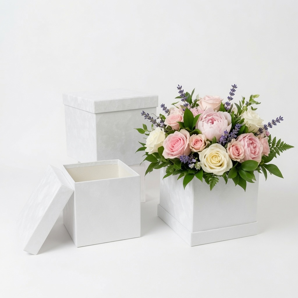 Velvet Square Boxes, Set of 3, Various Colors | W764