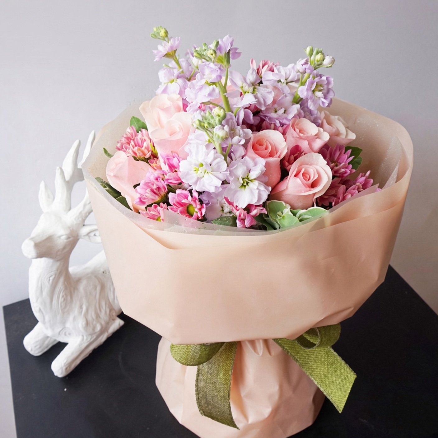 Waterproof Flower Wrapping Paper Roll, Semi-Transparent, 23" x 65 ft, Matte Finish