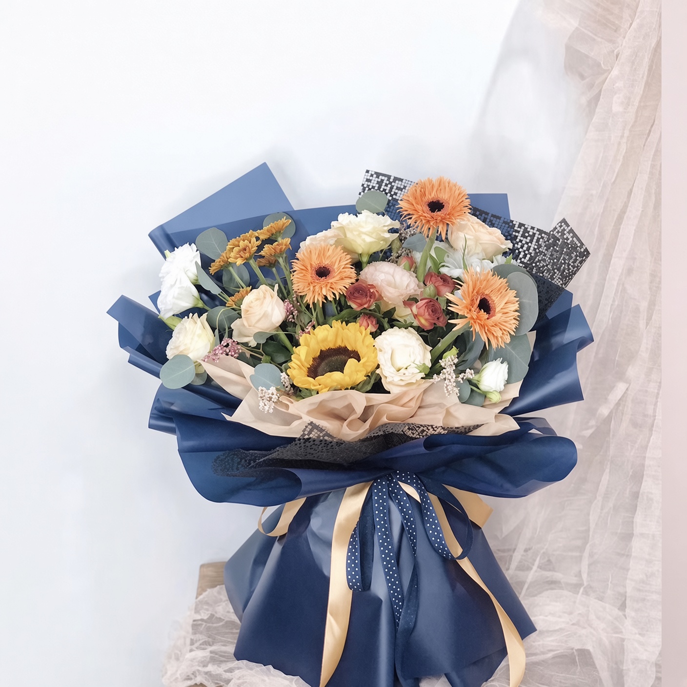 Waterproof Flower Wrapping Paper Roll, Semi-Transparent, 23" x 65 ft, Matte Finish