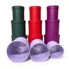 unikpackaging-round-flower-boxes-set-of-3-with-lids-W730-6 Set of 3 Nested Round Flower Gift Boxes with Lids & Plastic Liners | Florist Hat Boxes | W730