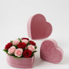 unikpackaging-velour-velvet-flower-gift-box-florist-supplies-W1456-2 Velour Set of 3 Heart Shaped Flower Gift Boxes, Various Colors | W145