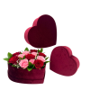 unikpackaging-velour-velvet-flower-gift-box-florist-supplies-W1457 Velour Set of 3 Heart Shaped Flower Gift Boxes, Various Colors | W145