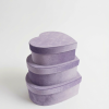 unikpackaging-velour-velvet-flower-gift-box-florist-supplies-W1459-lilac-2 Velour Set of 3 Heart Shaped Flower Gift Boxes, Various Colors | W145