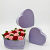 unikpackaging-velour-velvet-flower-gift-box-florist-supplies-W1459-lilac-3 Velour Set of 3 Heart Shaped Flower Gift Boxes, Various Colors | W145