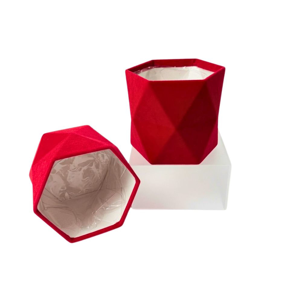 Soft Velvet Origami Style Box, Various Colors, 6.5" x 6" | W192