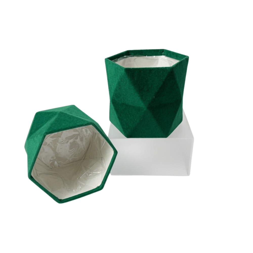 Soft Velvet Origami Style Box, Various Colors, 6.5" x 6" | W192
