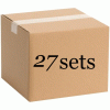 Bulk carton of small classic round flower hat boxes, lot of 27 sets, W708