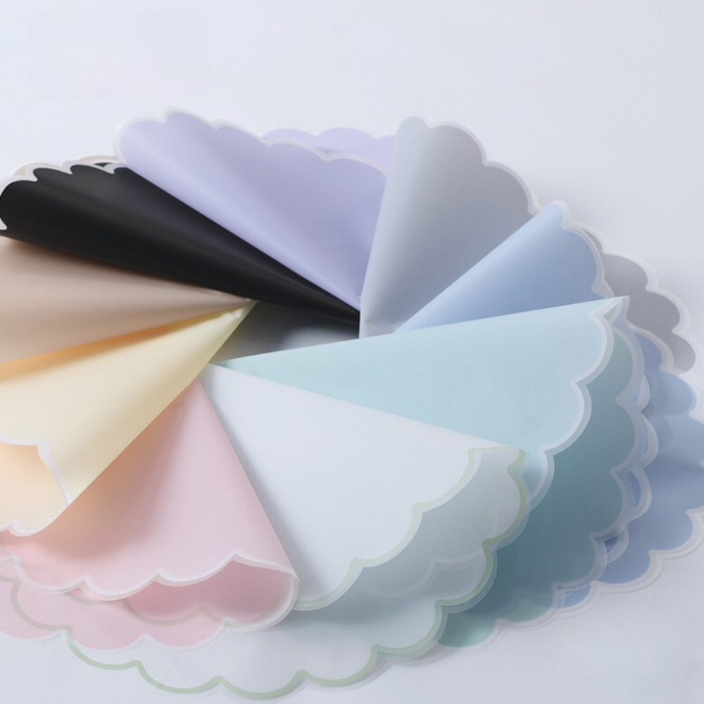 Scalloped Edge Flower Wrap, Pack of 20